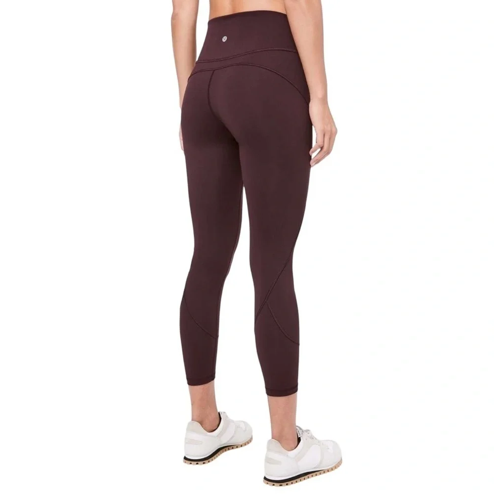 Lululemon In Movement Leggings 25" Dark Purple Everlux Sz 6 - Picture 2 of 15
